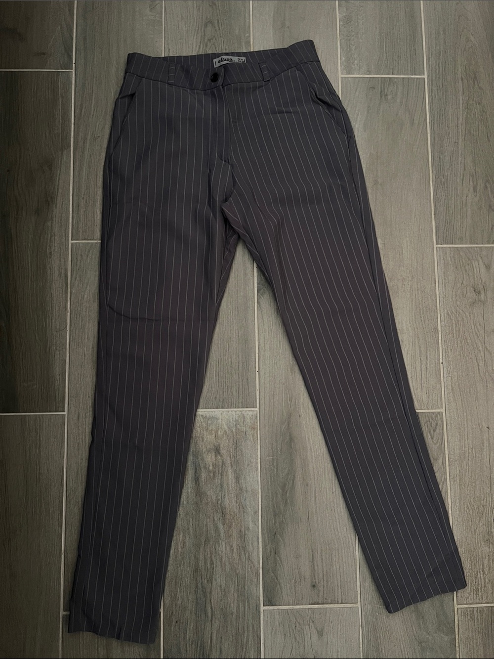 Black Pinstripe Dress Pants